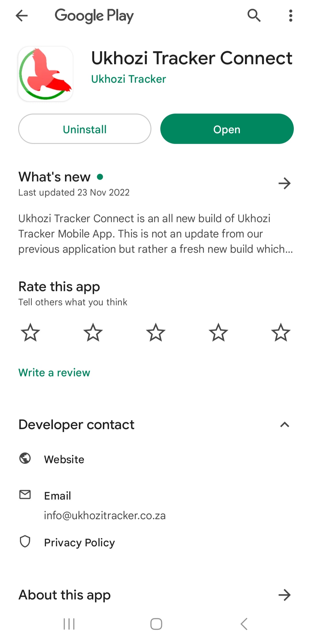 Google Play Store Listing